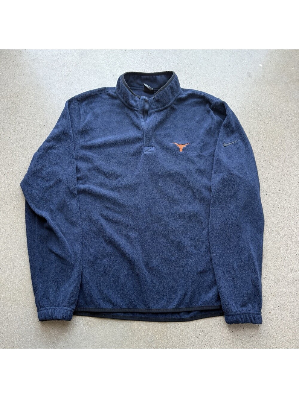 y2k Nike Texas Longhorns Dri-FIT Quarter Zip Pullover Mens Blue Fleece M